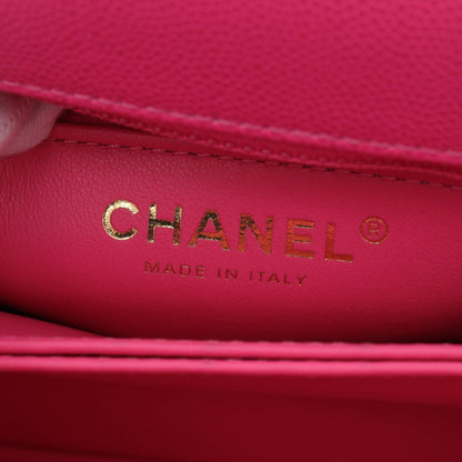 Chanel Caviar Coco Handle Flap Handbag A92990