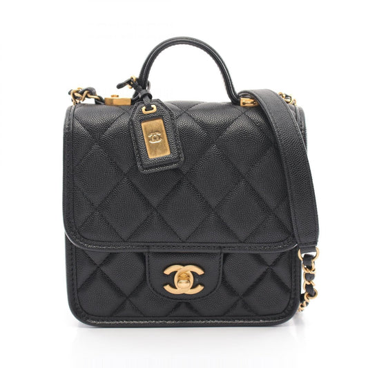 Chanel Small Top Handle Shoulder Bag Black