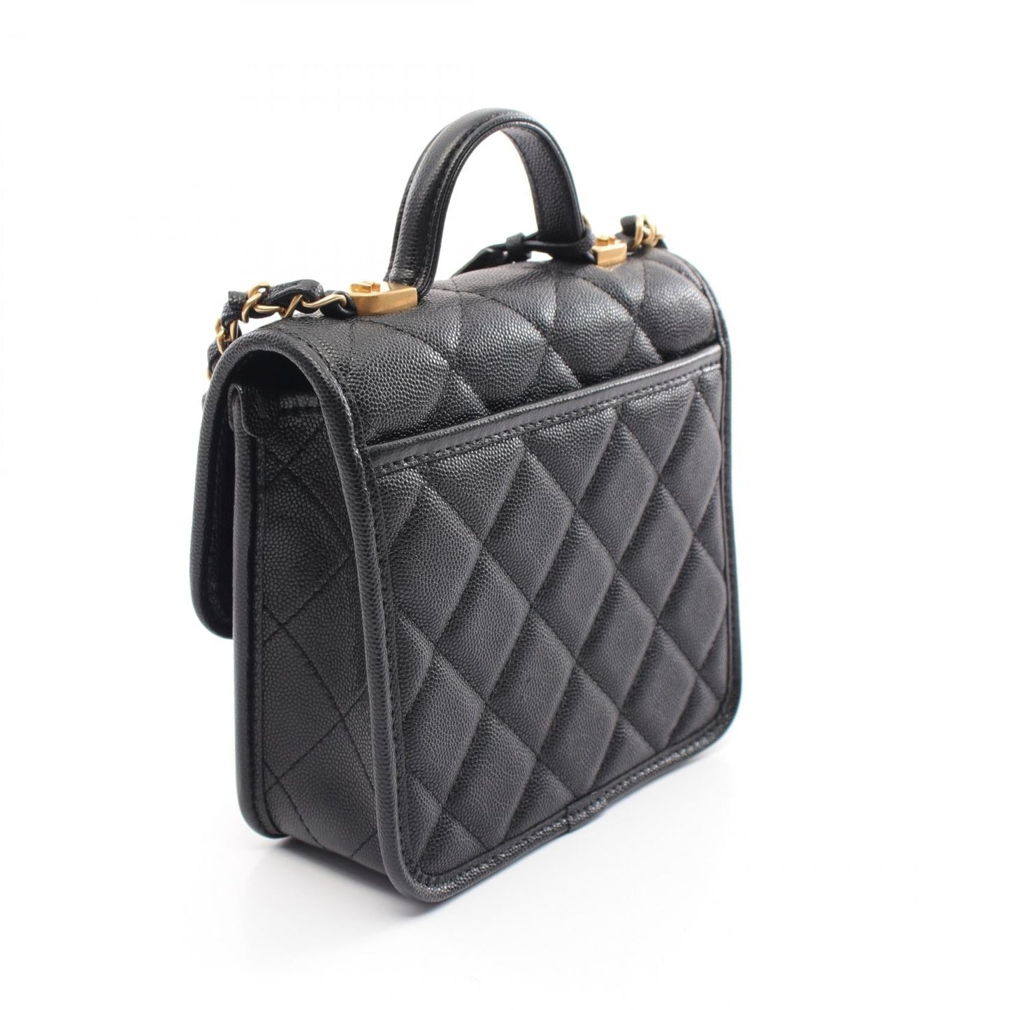 Chanel Small Top Handle Shoulder Bag Black