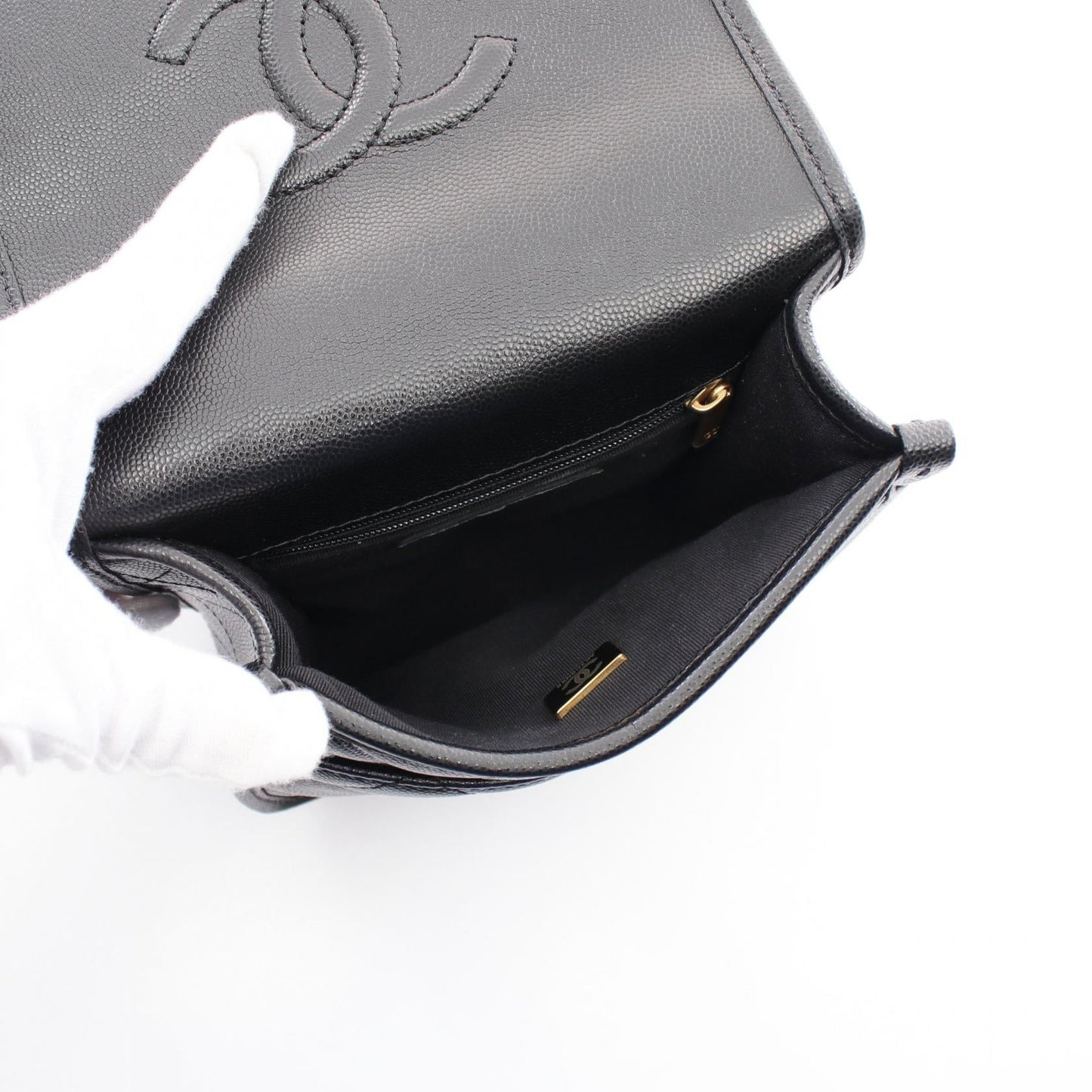 Chanel Small Top Handle Shoulder Bag Black