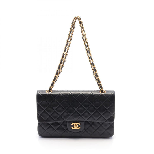 Chanel Matelasse W Flap Lambskin Shoulder Bag