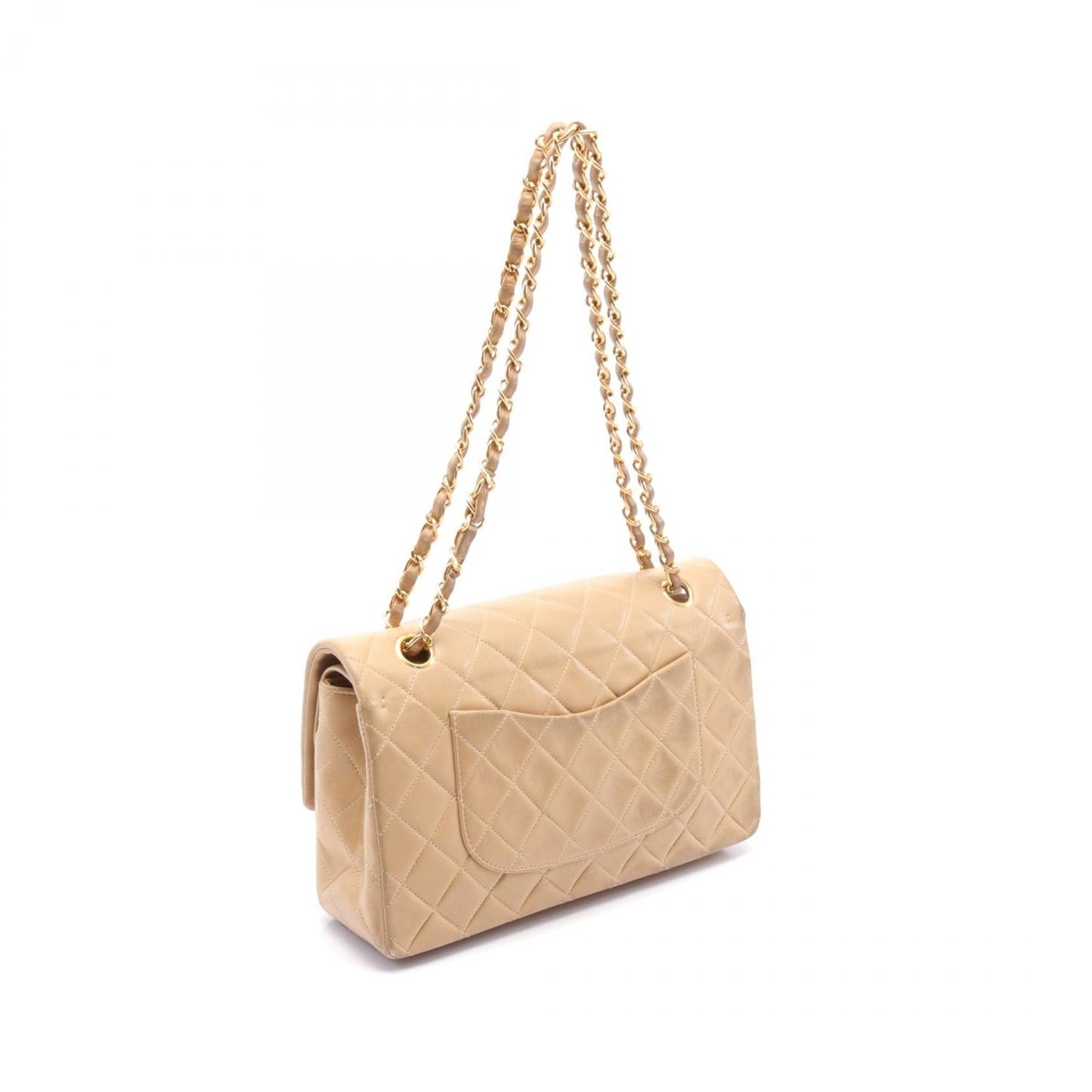Chanel Matelasse W Flap Leather Shoulder Bag A01112