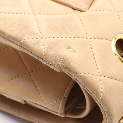 Chanel Matelasse W Flap Leather Shoulder Bag A01112