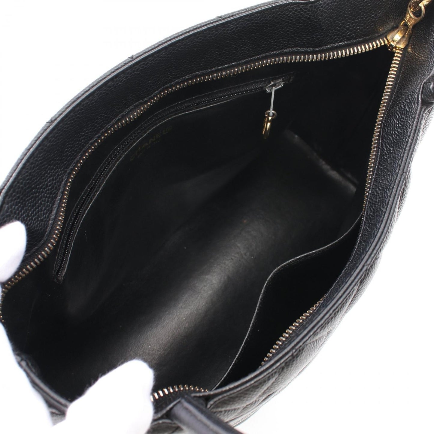 Chanel Caviar Skin Tote Bag Black A01804