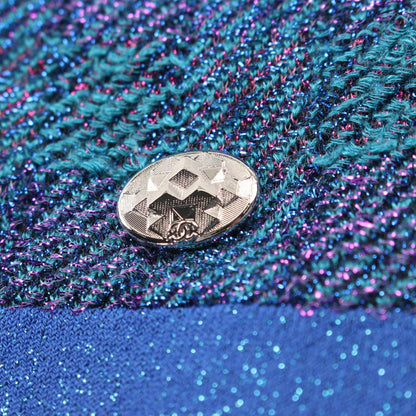 Chanel Silk Knit Top Blue Multicolor