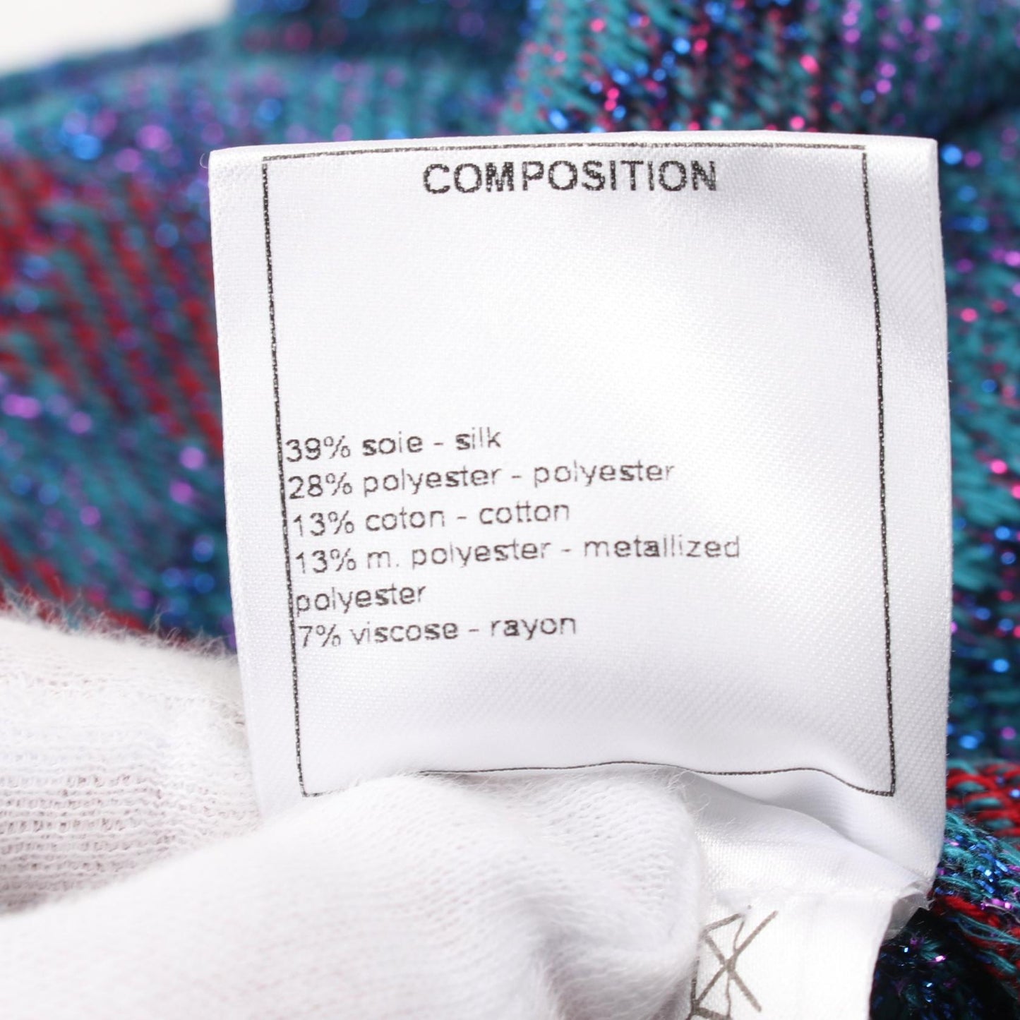 Chanel Silk Knit Top Blue Multicolor