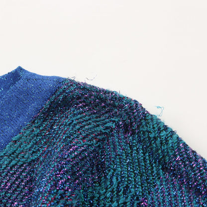 Chanel Silk Knit Top Blue Multicolor