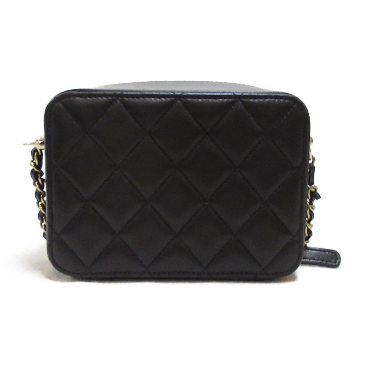 Chanel Mini Chain Shoulder Bag Lambskin Black