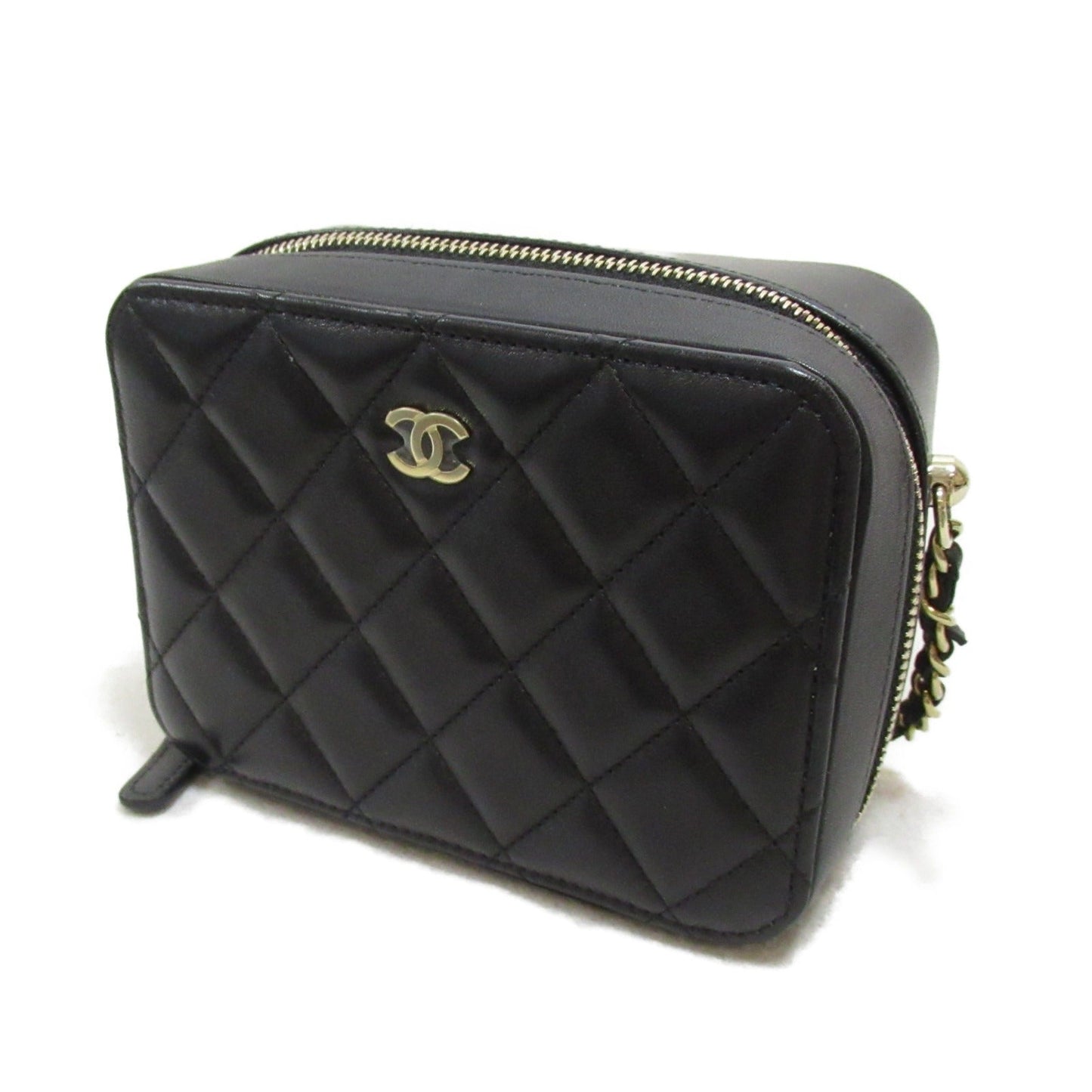 Chanel Mini Chain Shoulder Bag Lambskin Black