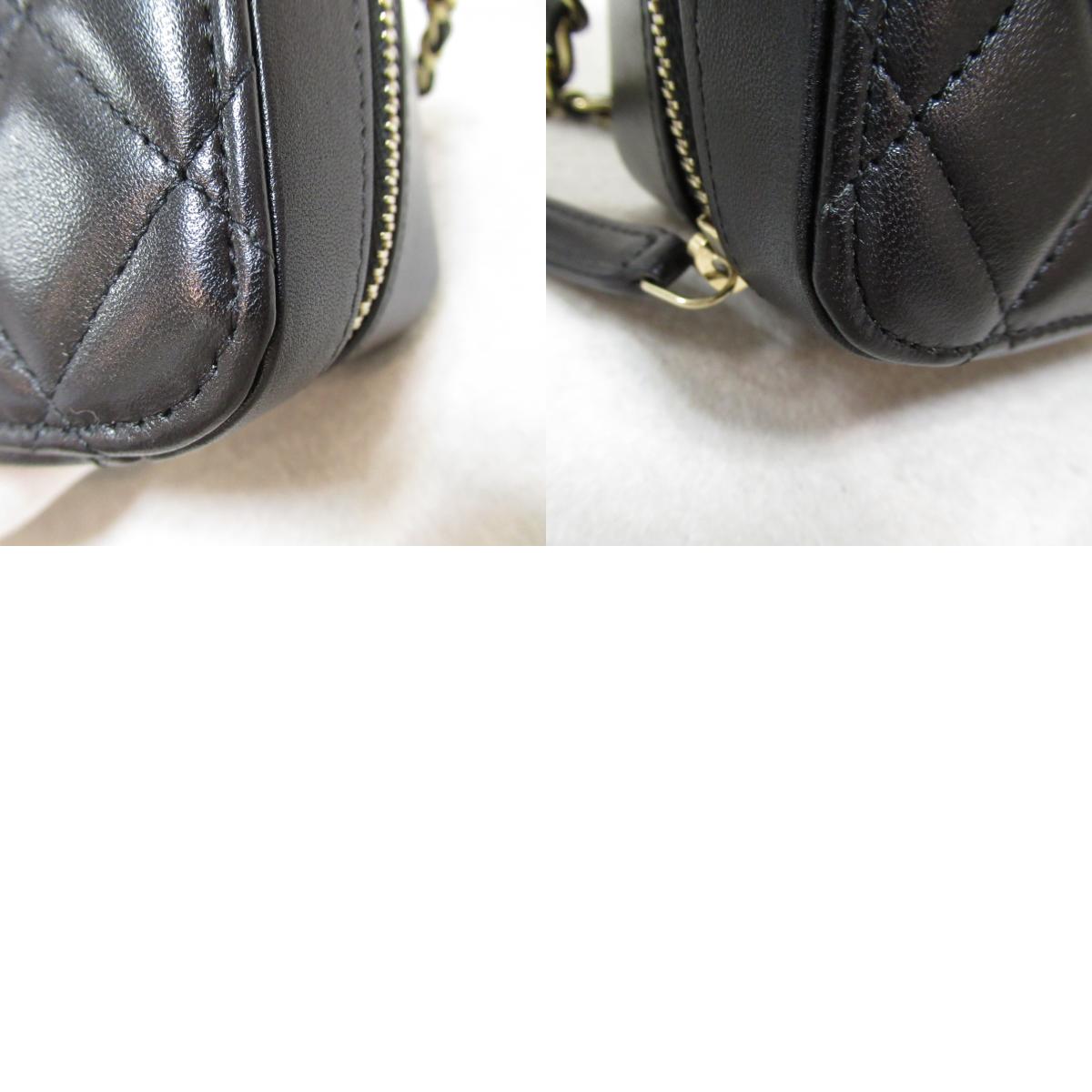 Chanel Mini Chain Shoulder Bag Lambskin Black