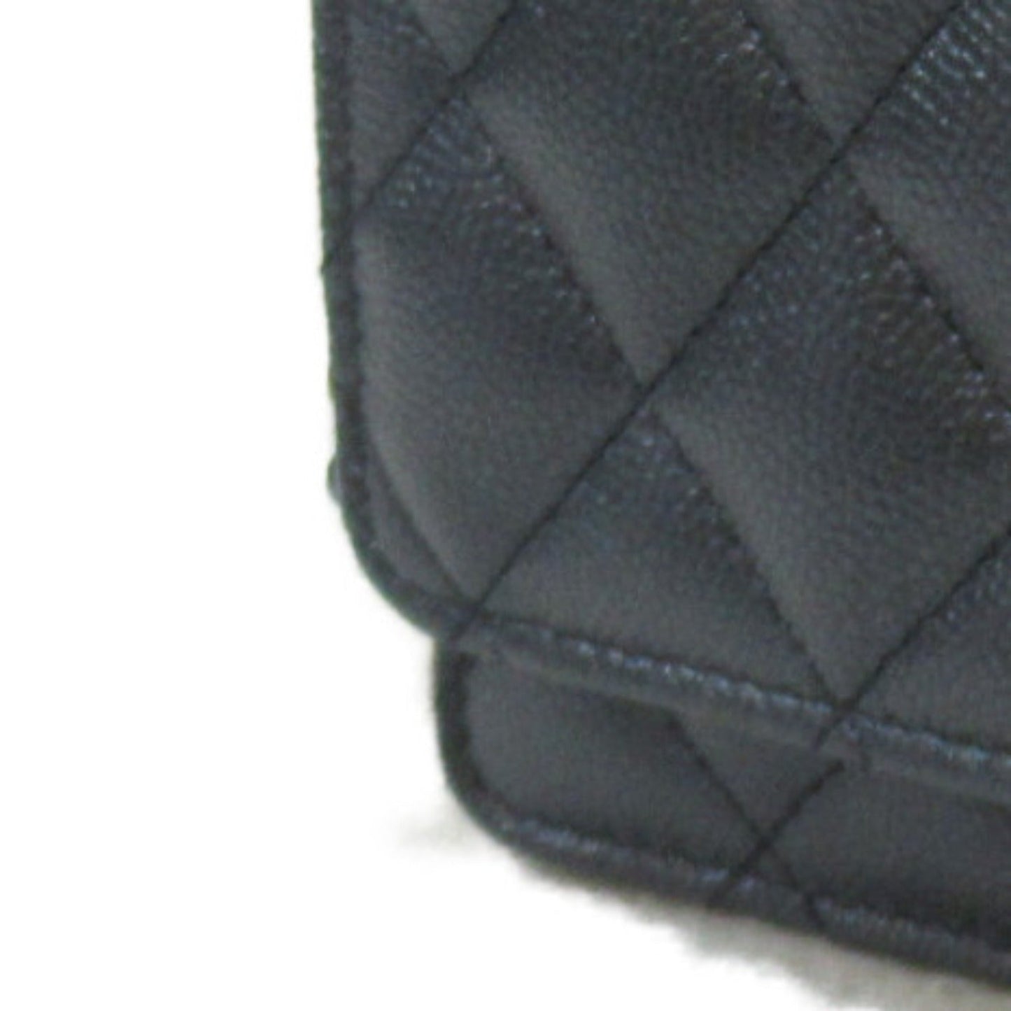 Chanel Mini Matelasse Chain Wallet Shoulder Bag Black