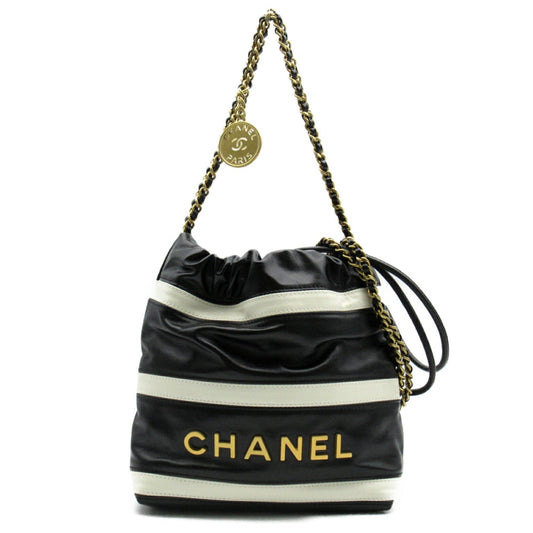 Chanel Mini Chain Shoulder Bag Black Leather