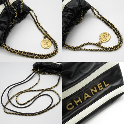 Chanel Mini Chain Shoulder Bag Black Leather