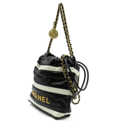Chanel Mini Chain Shoulder Bag Black Leather