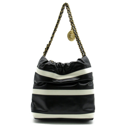 Chanel Mini Chain Shoulder Bag Black Leather