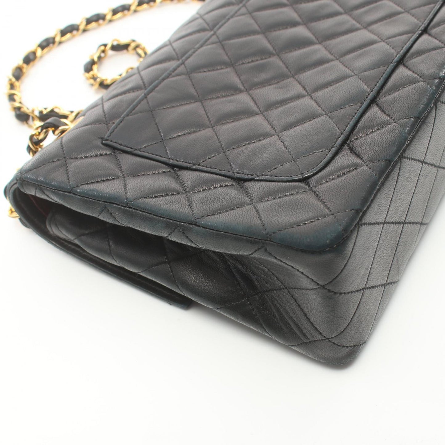 Chanel MATRASSE W Flap Chain Shoulder Bag Leather Shoulder Bag A01113 in New Condition