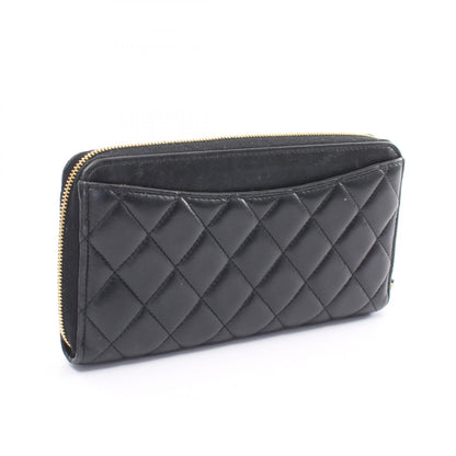 Chanel Quilted Leather Zip Around Wallet Leather Long Wallet in New Condition