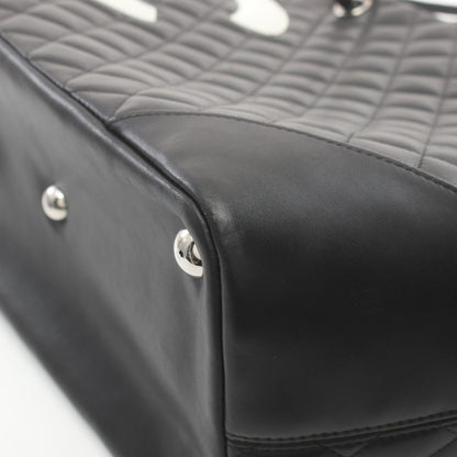 Chanel Cambon Quilted Leather Tote Bag Leather Tote Bag in New Condition
