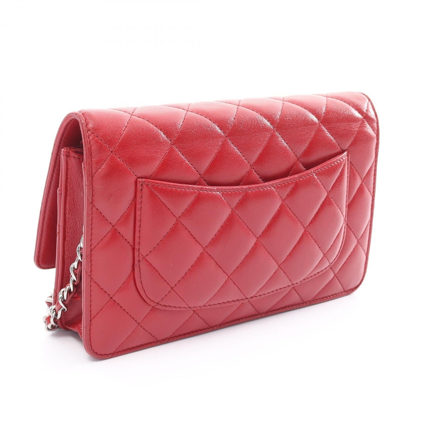 Chanel Matelasse Lambskin Shoulder Bag Red
