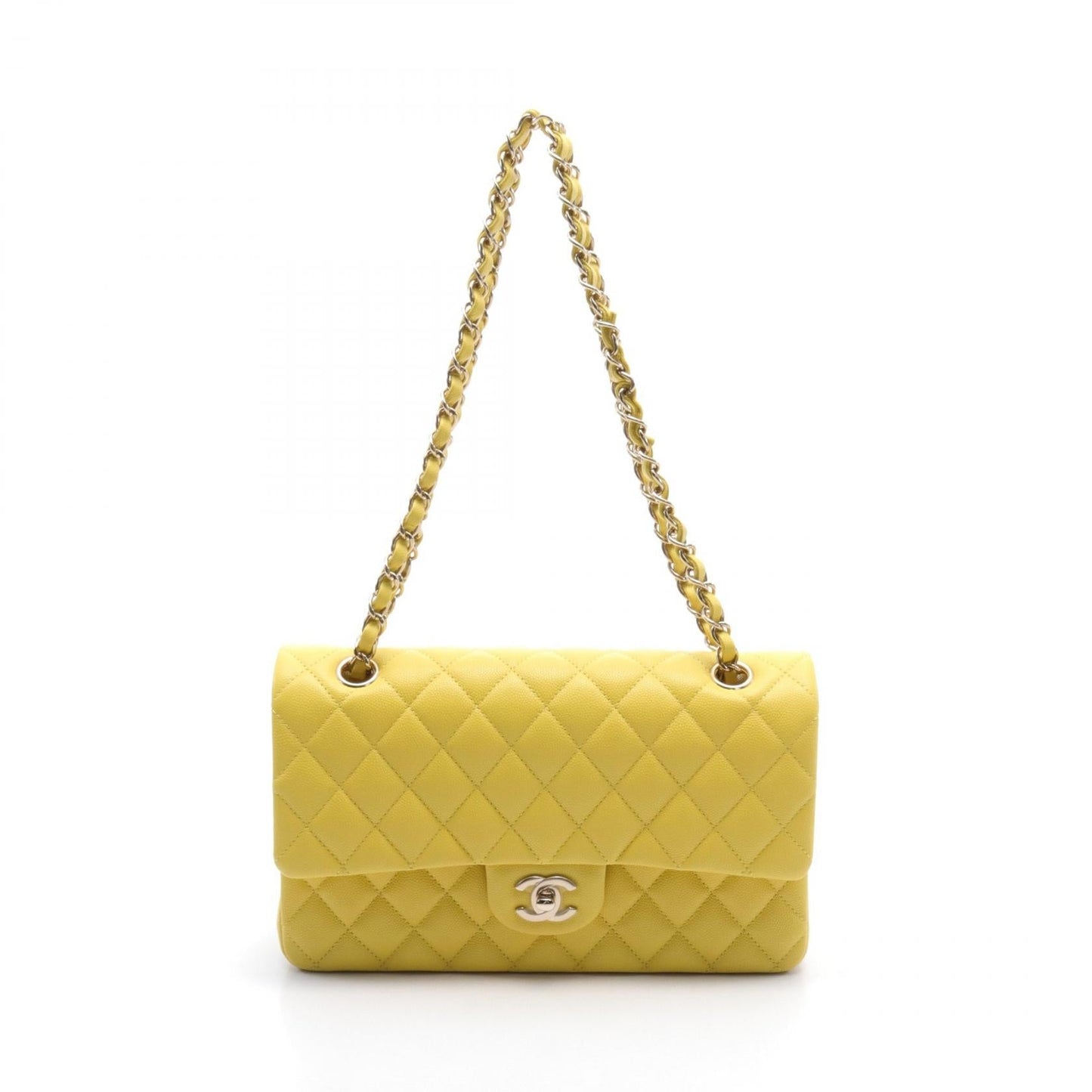 Chanel Caviar Skin Matelasse W Flap Shoulder Bag