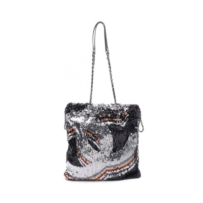 Chanel Leather Sequin Coco Mark Tote Bag