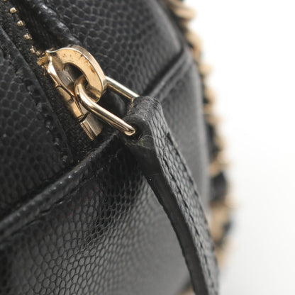 Chanel Caviar Skin Matelasse Shoulder Bag Black