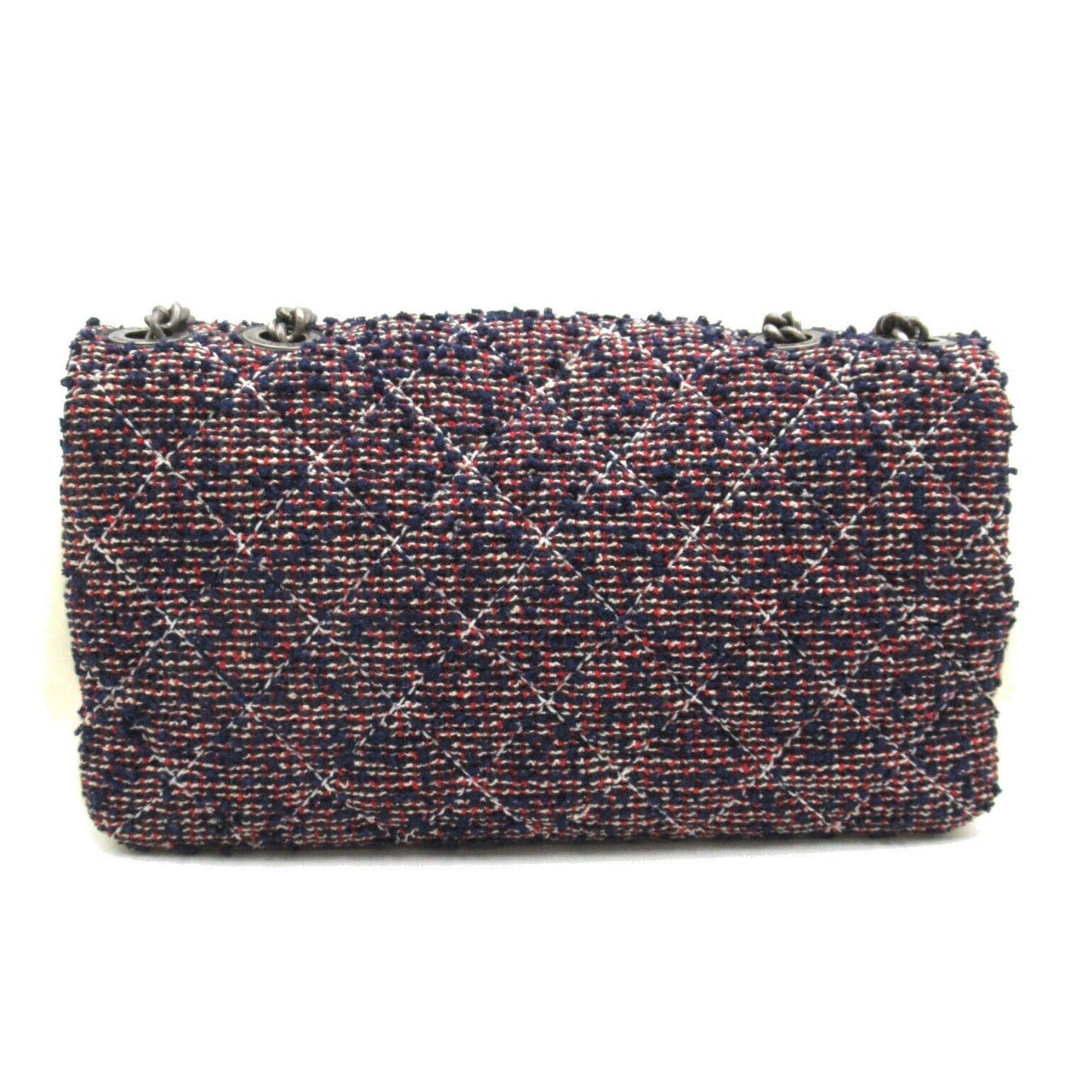 Chanel Matelasse Leather Tweed Shoulder Bag