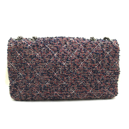 Chanel Matelasse Leather Tweed Shoulder Bag