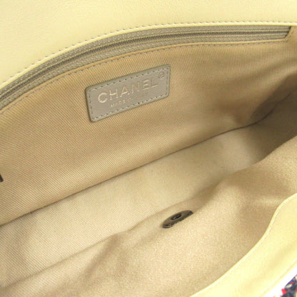 Chanel Matelasse Leather Tweed Shoulder Bag