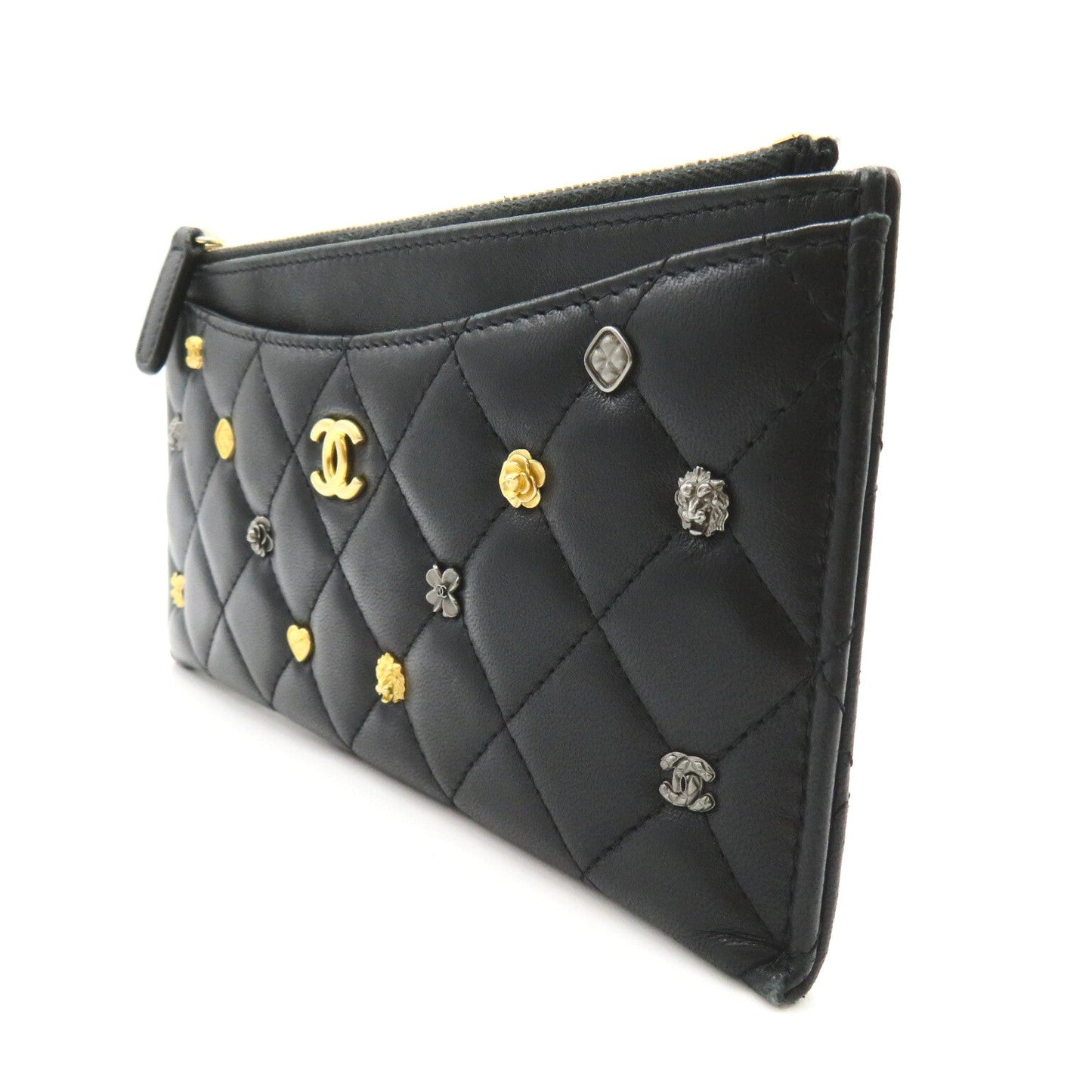 Chanel Matelasse Medium Zip Wallet Leather Long Wallet 26704959 in New Condition
