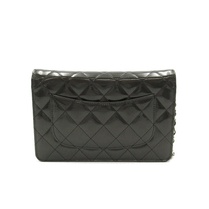 Chanel Patent Leather Chain Wallet Shoulder Bag