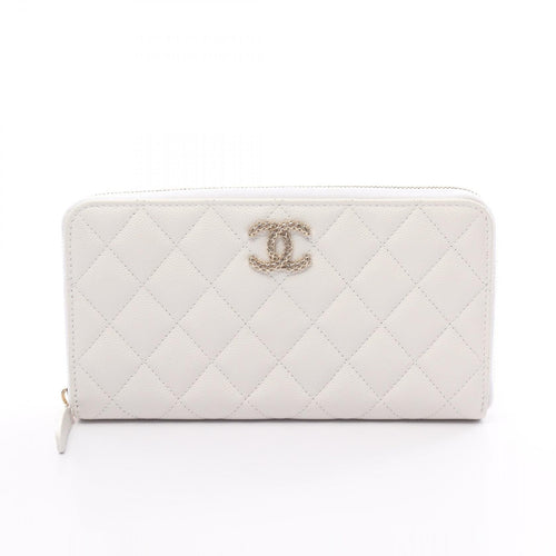 Chanel Caviar Skin Matelasse Round Wallet