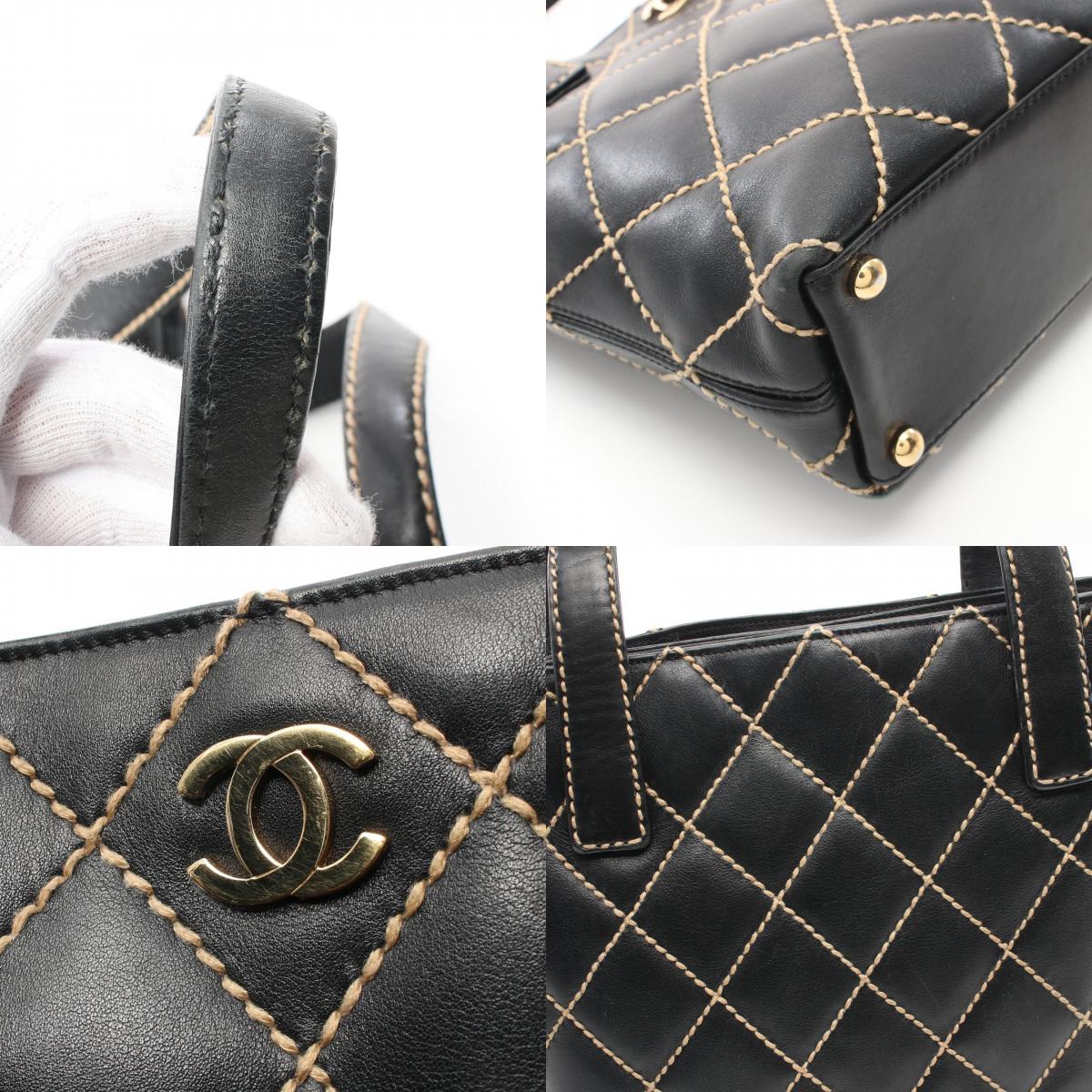 Chanel Wild Stitch Leather Tote Bag A18126