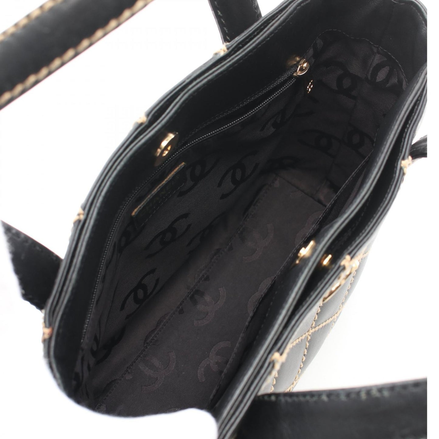 Chanel Wild Stitch Leather Tote Bag A18126