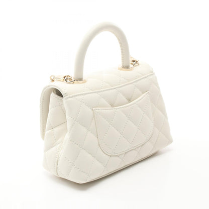 Chanel Coco Handle XXS Top Handle Bag White