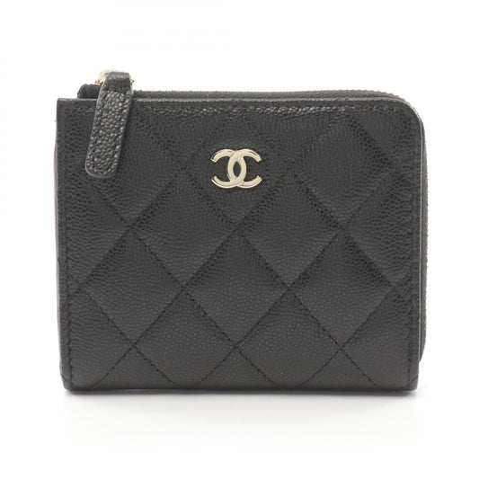 Chanel Caviar Skin Matelasse Round Wallet