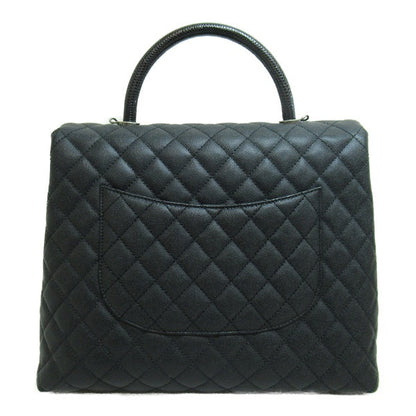Chanel CC Caviar Top Handle Handbag Leather Crossbody Bag A92991 in Great Condition