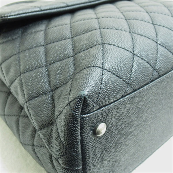 Chanel CC Caviar Top Handle Handbag Leather Crossbody Bag A92991 in Great Condition