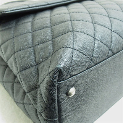 Chanel CC Caviar Top Handle Handbag Leather Crossbody Bag A92991 in Great Condition