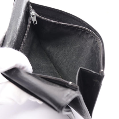 Chanel Leather Coco Mark Long Wallet Black