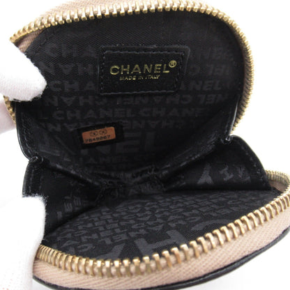 Chanel Camellia Round Zip Pouch Leather Vanity Bag 7849067 in New Condition