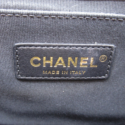 Chanel Boy Lambskin Chain Shoulder Bag Black