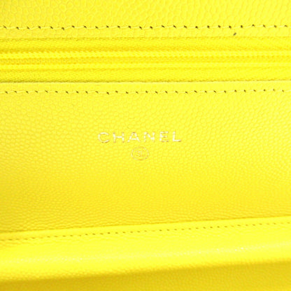 Chanel Caviar Skin Matelasse Chain Wallet Bag