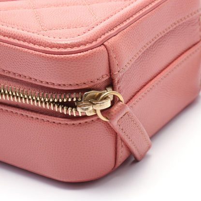 Chanel Caviar CC Filigree Shoulder Bag Pink