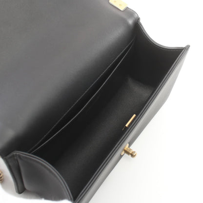 Chanel Boy Matelasse Shoulder Bag Black