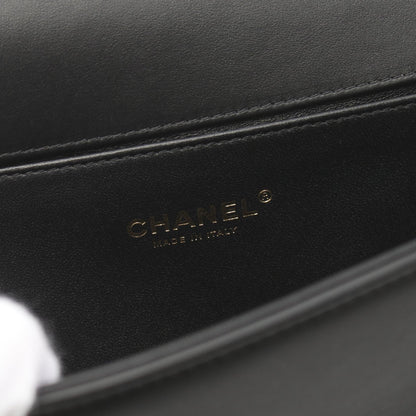 Chanel Boy Matelasse Shoulder Bag Black