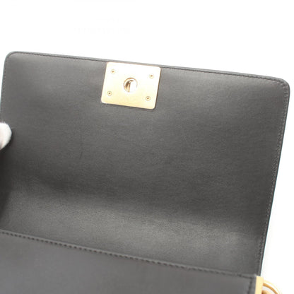 Chanel Boy Matelasse Shoulder Bag Black