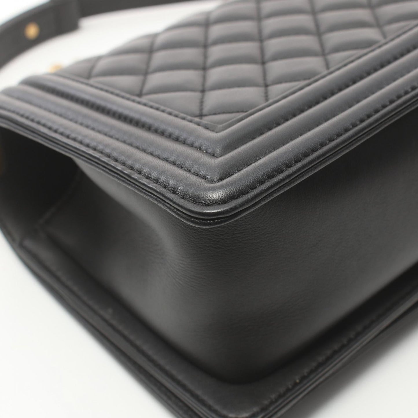 Chanel Boy Matelasse Shoulder Bag Black