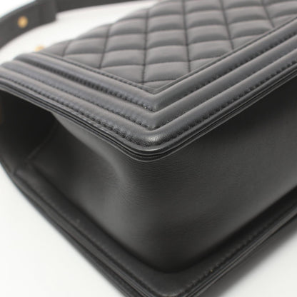 Chanel Boy Matelasse Shoulder Bag Black