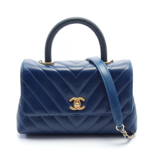 Chanel Coco Handle V-Stitch Exotic Leather Handbag